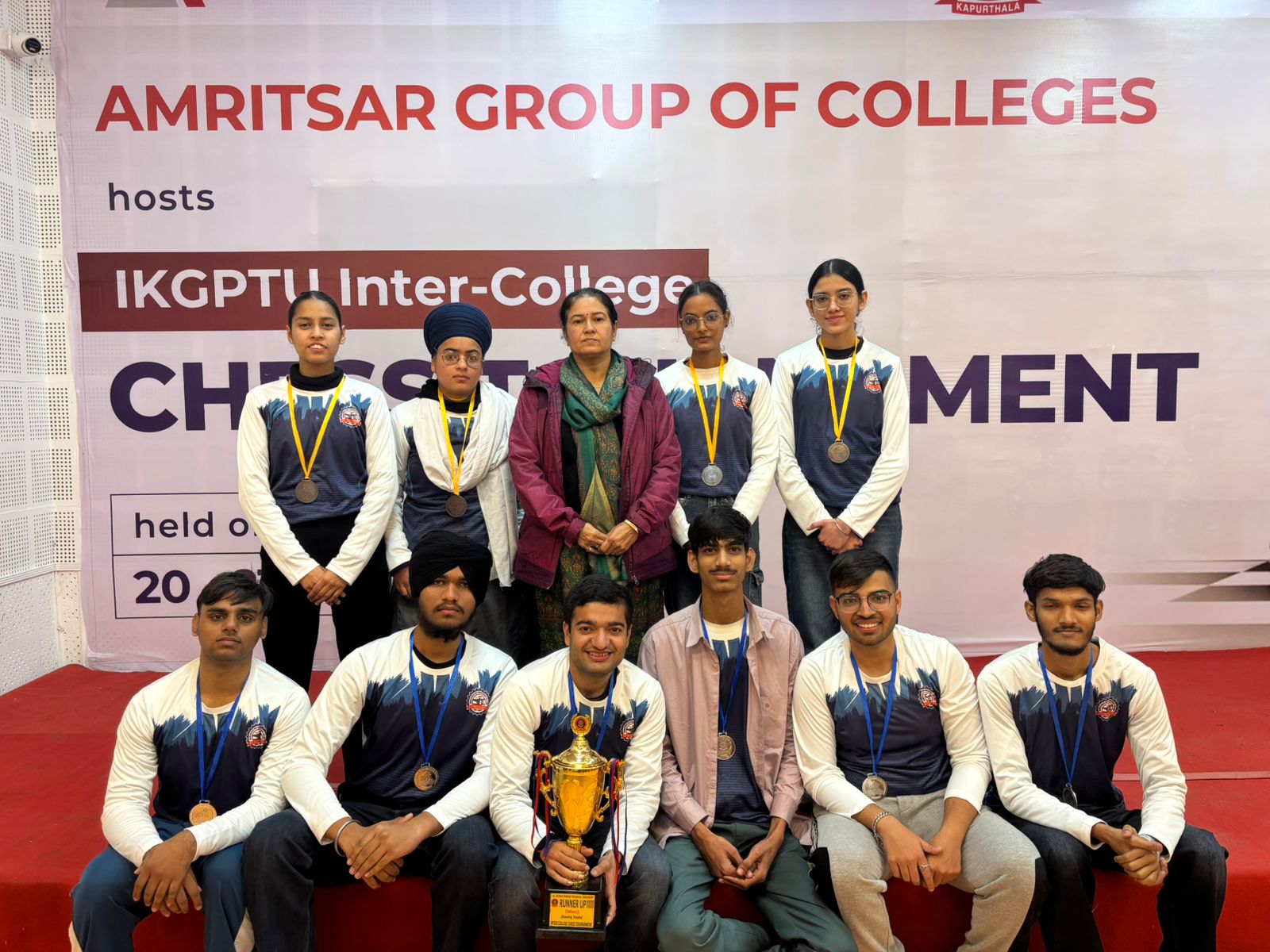 Chess Boys Runner-up and Girls Third